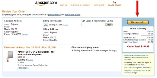 Jak koupit Kindle na Amazonu