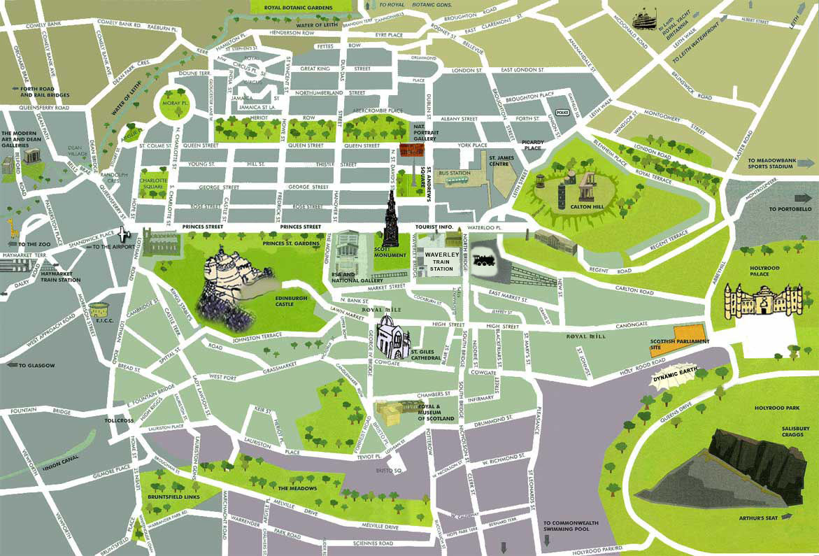 Edinburgh mapa
